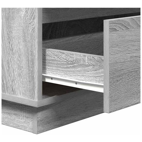 Armadio da Notte con Grigio 71 x 34.5 x 75 cm Legno multistrato - Foto 9