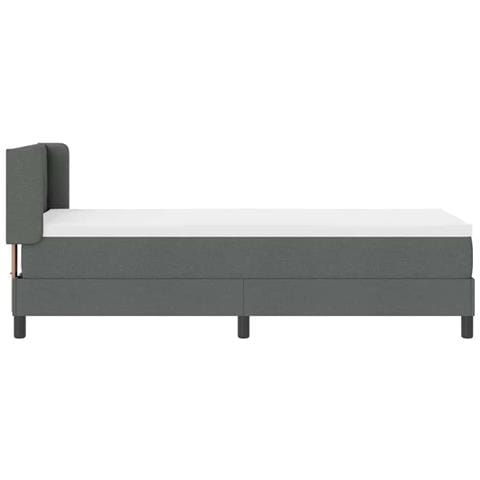 Letto box spring con materasso Grigio scuro 80 x 200 cm - Foto 9