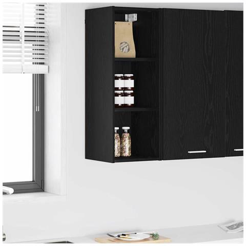 Armadio pensile Riga Rovere Nero 30 x 29,5 x 80 cm - Foto 2