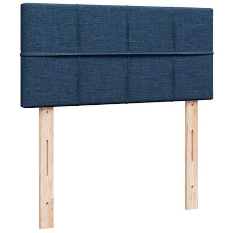 Struttura Letto Pouf con Materasso Blu 80x200 cm in Tessuto - Foto 9