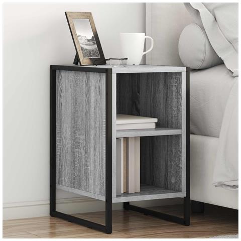 Comodino 2 pcs Grigio Sonoma 39.5 x 30 x 50 cm - Foto 2