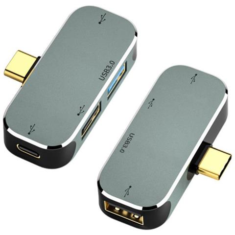 Hub Usb-c 4-in-1: A3.0+a2.0+type-c+audio 3.5mm, Adattatore Dual Usb-c Per Laptop - Foto 1