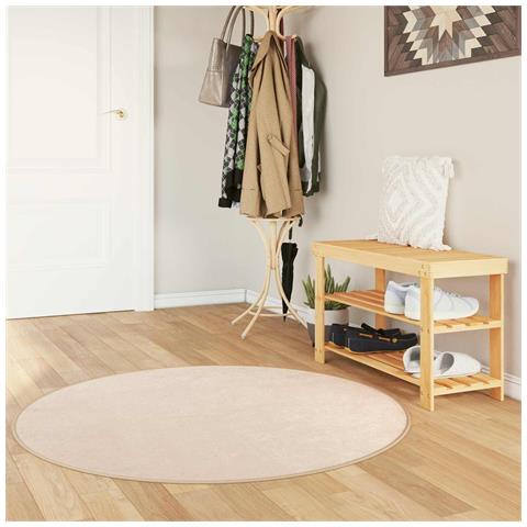 Tappeto Stampa Crema Ø 120 cm Poliestere e PVC - Foto 2