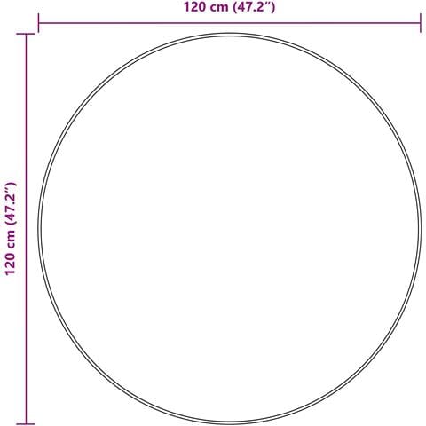 Tappeto Stampa Crema Ø 120 cm Poliestere e PVC - Foto 6