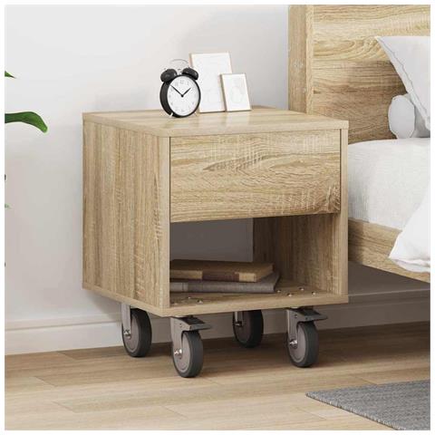 Comodino Rovere Sonoma 40,5 x 40 x 48 cm Legno multistrato - Foto 2