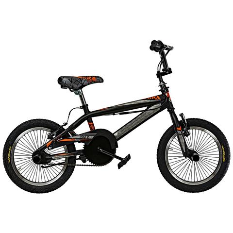 Bici Bambino Misura 16 Linea Bmx Bimbo Bmx16s Freestyle Ruote A 48 Raggi Con Tuboni (pegs) Nelle Ruote - 25 Nero Rosso - Foto 3
