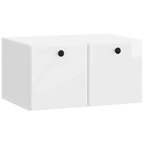 Mobile Porta TV da Muro 59,5 x 41 x 30 cm Bianco Lucido - Foto 1