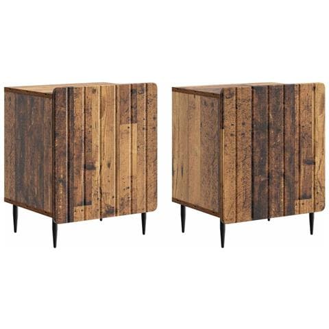 Armadio da Notte 2 pcs Legno antico 43 x 34,5 x 52 cm - Foto 1