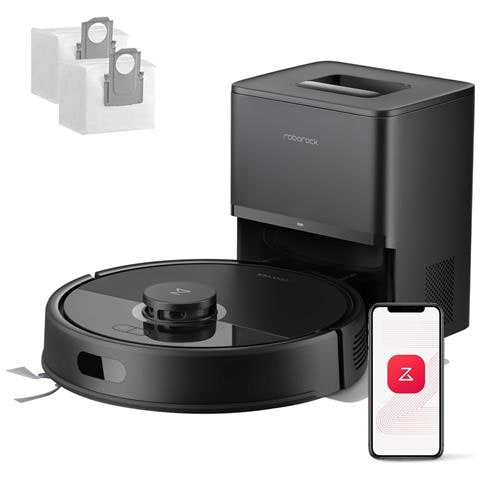 Q7 L5+ Set Robot Aspirapolvere Con Stazione Svuotamento Automatico, 8.000 Pa, Quantità D'acqua Regolabile Per Il Lavaggio, Doppio Anti-groviglio, Auto Boost Sui Tappeti, Nero - Foto 1