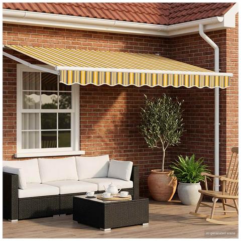 Tettuccio Elettrico Retrattile Giallo e Grigio 2,5 x 2 m - Foto 2