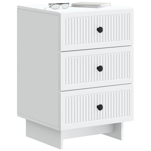 Armadio da Notte Bianco 43 x 41 x 66,5 cm Legno ingegnerizzato - Foto 2