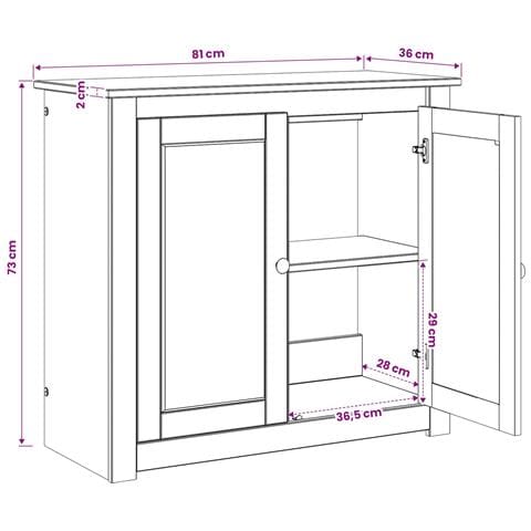 Supporto per Acquario PANAMA Bianco e marrone 81 x 36 x 73 cm - Foto 7