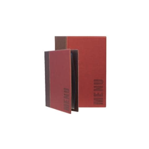 porta menu' a4-24x34cm bordeaux trendy con 1 inserto doppio - Foto 1