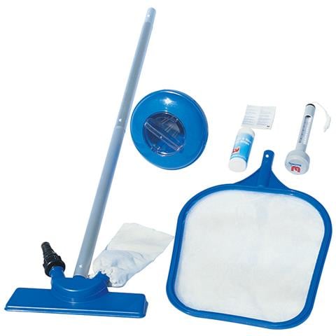 Set Di Accessori Per PiscinaContenuto: Asta Con Teste Intercambiabili Per Aspiratore, Setaccio, Un Galleggiante Chimico, 50 Strisce Test, 10 Pezzi Toppa Di Riparazione Rinforzata Per L'Uso Con Piscine Da 3.66M (12’) O Di Dimensioni Inferiori58013Kit Di Manutenzione - Foto 3