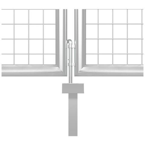 Cancello Per Giardino In Acciaio 400x100cm Argento - Foto 5