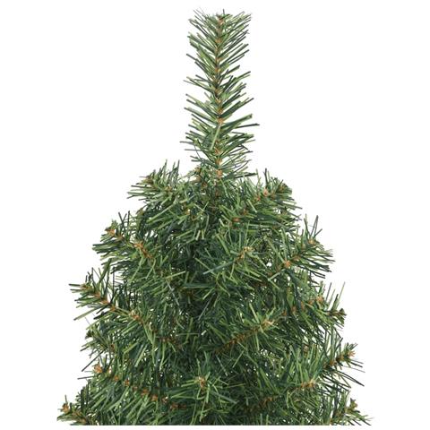 Albero di Natale Artificiale Sottile con Base Verde 150 cm PVC - Foto 6