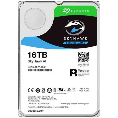 Hard Disk SkyHawk AI 16 TB 3.5" Interfaccia Serial ATA III 7200 Rpm - Foto 4