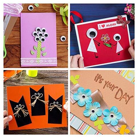 Chrorine 1860 Pz Googly Wiggle Occhi Autoadesiva Craft Sticker Occhi Mulit Di Formato Per Il Mestiere Di Diy Scrapbooking Decorazioni In Bianco E Nero - Foto 4