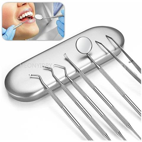 Uokoki Bellezza dellAcciaio Inossidabile Trucco Specchi Strumenti di Dentista per Estensioni Ciglia/Ispezionare Instrument 