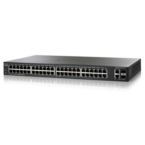 Cisco SF200-48, IEEE 802.1x, IEEE 802.3, IEEE 802.3ab, IEEE 802.3u, 10/100 Mbps, IPv6, Nero, UL, CE, FCC, 0 - 40 °C - Foto 1