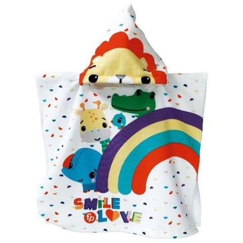 Poncho Da Bagno Junior 100 X 50 Cm Poliestere Bianco - Foto 1