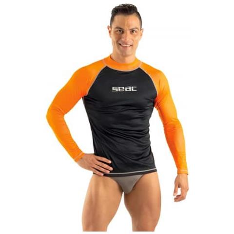 Seac T-sun Long Uomo Xs Nero / arancione - Foto 1