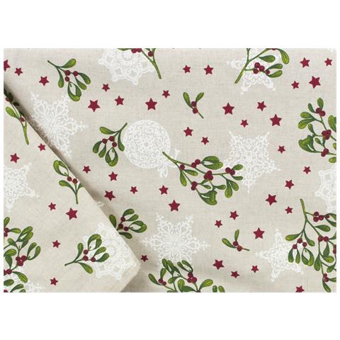 Tovaglia Natalizia Cucina Soggiorno Copritavolo Natale Made Italy Disegni Assortiti 140x140 Vischio - Foto 10