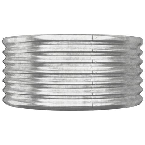 Vaso Giardino Acciaio Verniciato a Polvere 80x80x36 cm Argento - Foto 2