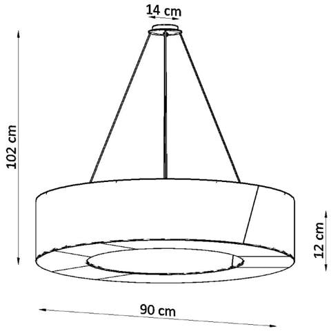 Lampadario Saturno Slim 90 Bianco Sl. 0797 - Minimalista Lampadari Bianco 102x90x90 Cm - Foto 7