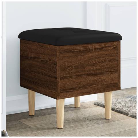 Panca Portaoggetti Rovere Marrone 42x42x46 Cm Legno Multistrato - Foto 1