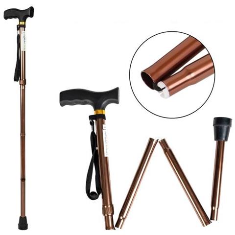 Bastone Pieghevole Regolabile Leggero Per Anziani - Foto 2