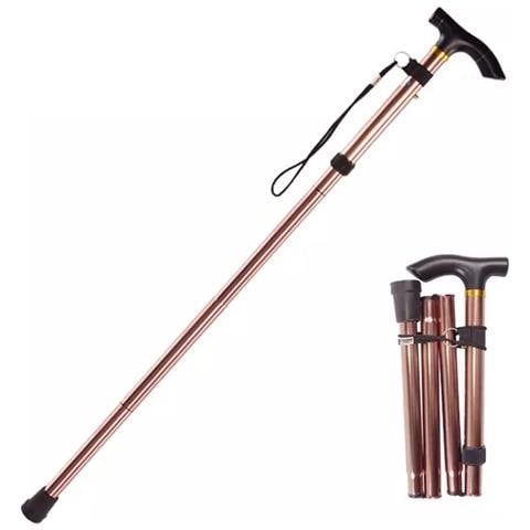 Bastone Pieghevole Regolabile Leggero Per Anziani - Foto 6