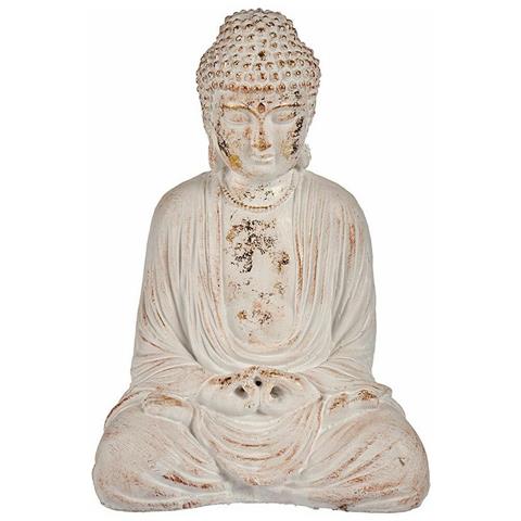 Statua Decorativa Da Giardino Buddha Poliresina 22,5 X 40,5 X 27 Cm (2 Unità) - Foto 2