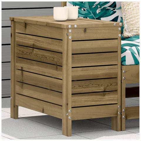 Poggiapiedi da Giardino 62x31,5x52 cm Legno Impregnato di Pino - Foto 1