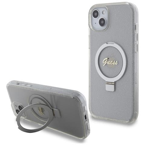 Cover Per Iphone 15 Plus Tpu Ring Stand, Trasparente - Foto 2