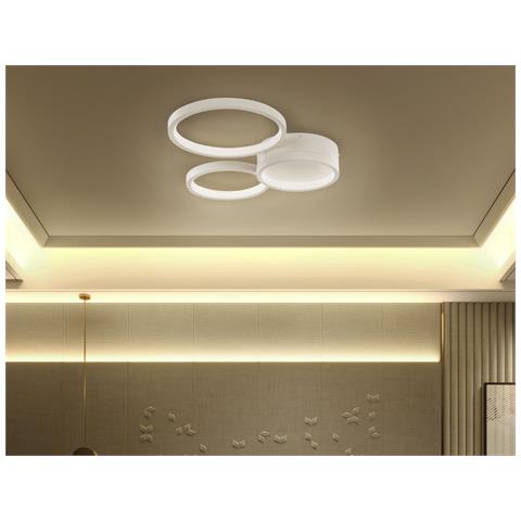 Lampadario A Led Agnat Metallo Bianco - Foto 1