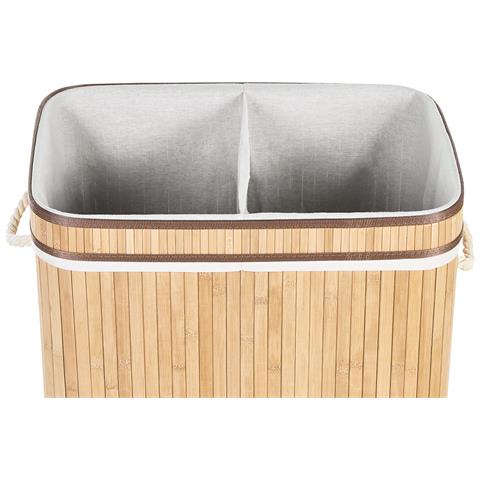 Cestino Kalthota Legno Di Bambù Marrone Chiaro 100 L - Foto 2