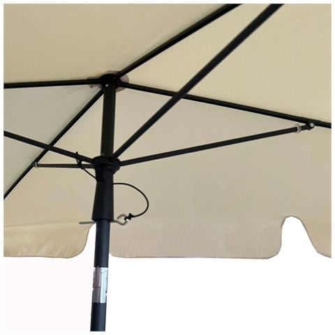 Ombrellone da Giardino FLOKS con Protezione UV, Colore Beige, 200x123x235 cm - Foto 2