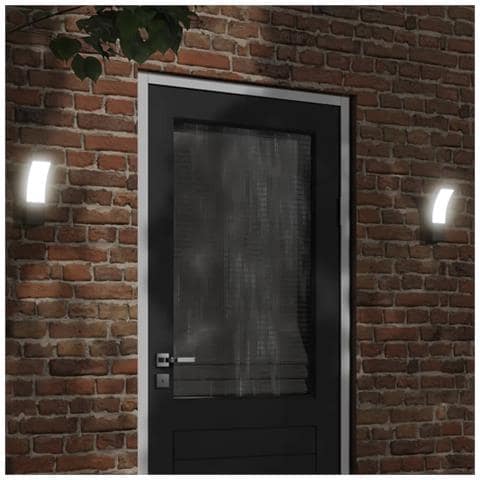 Applique Per Esterni Con Led 2 Pz Nere Alluminio Pressofuso - Foto 1
