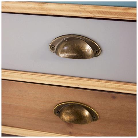 Mobiletto In Legno Con 5 Cassetti Colorati E 1 Anta Calvin - Foto 7