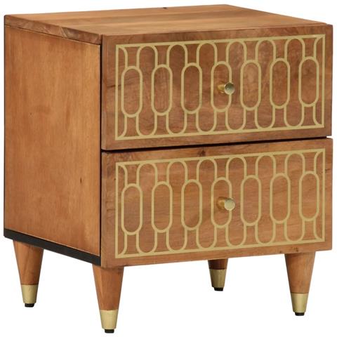 Comodino 40x33x46 Cm In Legno Massello Di Mango - Foto 1