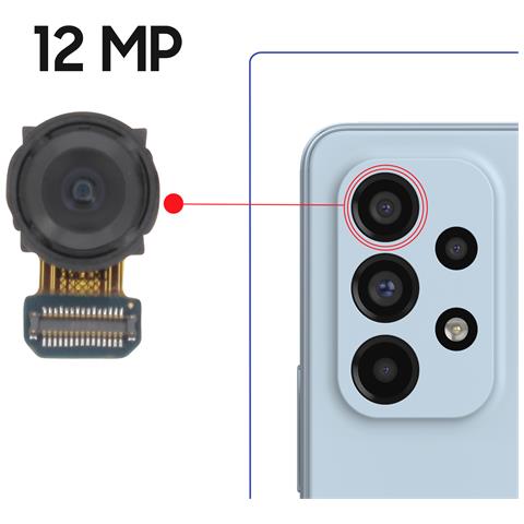 Fotocamera Ultra Grandangolo 12mp Per Samsung Galaxy A53 5g, Nero - Foto 2