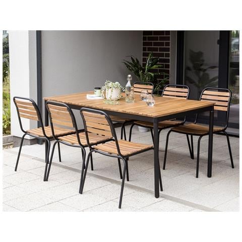 Set Da Pranzo Legno Massiccio Legno Chiaro Vallese - Foto 1