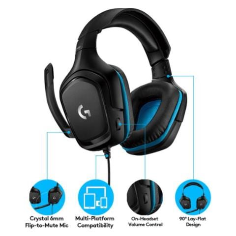 Cuffie da Gioco N263015W 2000 Hz Colore Nero /Blu - Foto 4