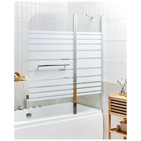 Parete Doccia Per Vasca Tuapi 140 X 120 Cm Argento - Foto 1