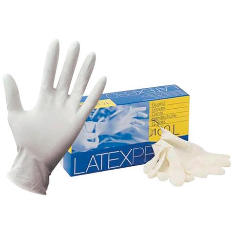 Box 100 Guanti Latexpro In Lattice Bianco Taglia Xl (9-9,5) - Foto 1