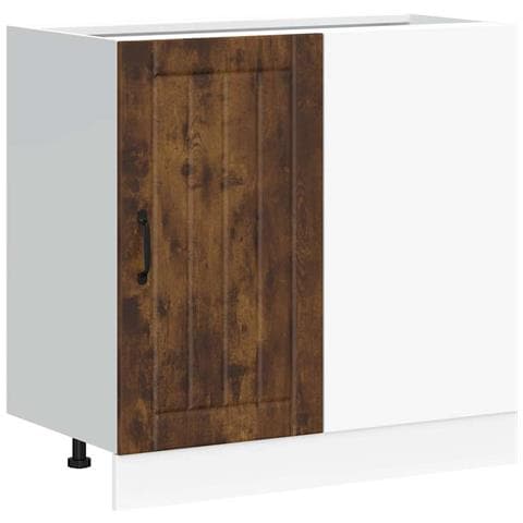 Mobile Base Lavello Lucca Rovere Fumo In Legno Multistrato - Foto 2