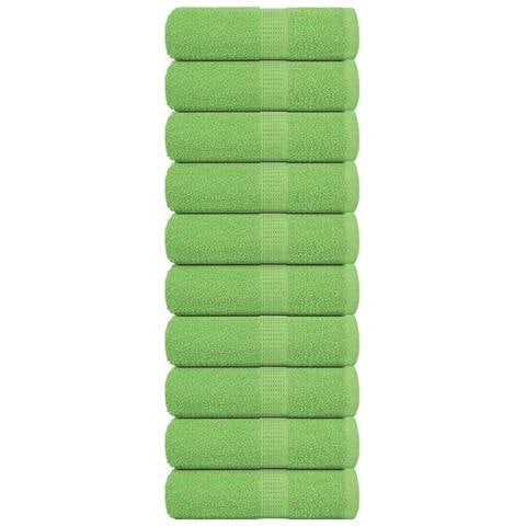 Asciugamani Per Sapone 10 Pz Verde Mela 30x30cm 360 G/m Cotone - Foto 1