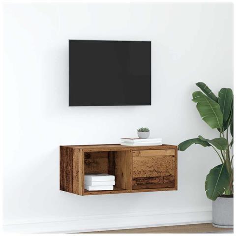 Mobile Porta Tv Legno Antico 60x31x25,5 Cm Legno Multistrato - Foto 1