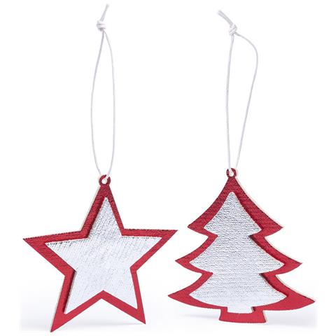 Set Di Figure Natalizie Da Appendere, Design Albero Di Natale E Stella. - Foto 1